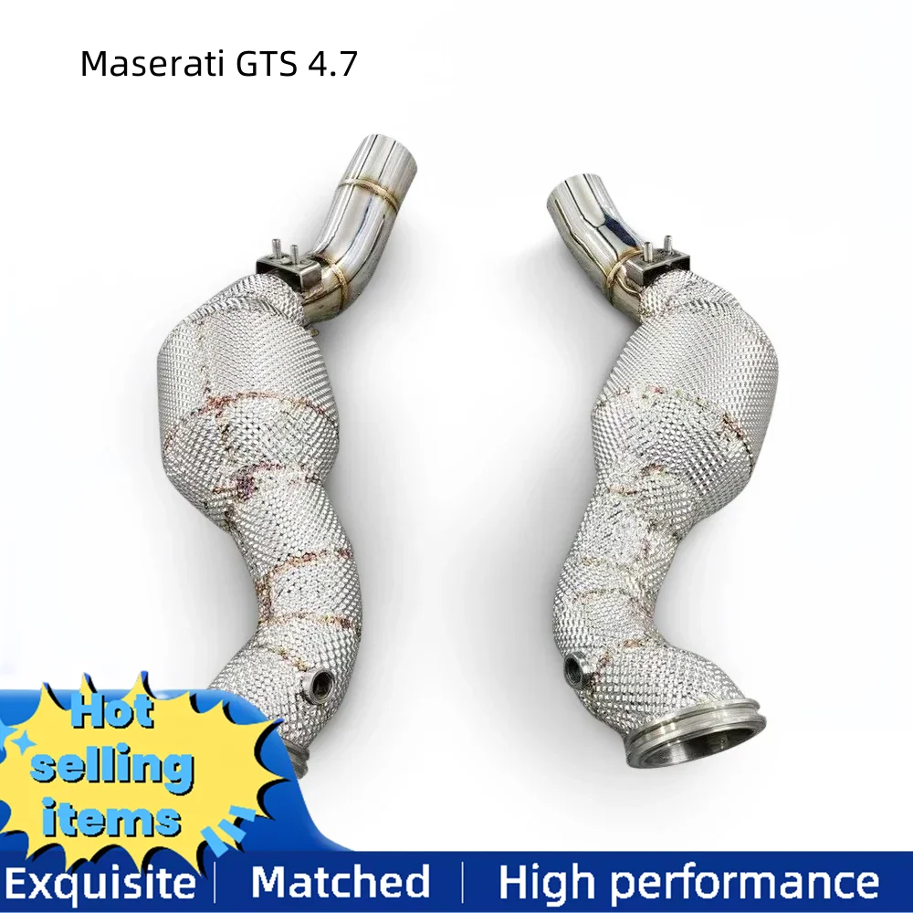 

Downpipe exhaust For Maserati GTS 4.7 high-flow stainless steel insulated exhaust pipe with/without catalyst