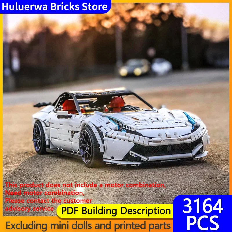 

Speed Racing Car Model MOC Building Bricks F12 Top Tier Sports Car Modular Technology Gifts Holiday Assemble Children Toys Suit