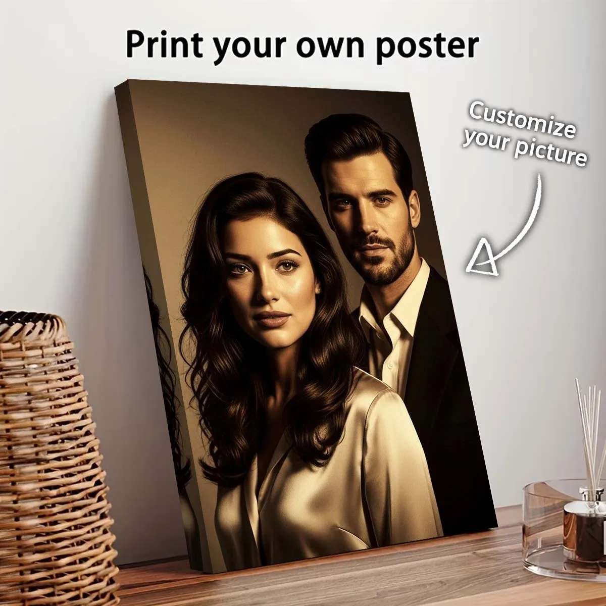 Custom Canvas Wall Art, Personalized Posters, Wedding Souvenirs, Decorations, Personalized Anniversary Gifts