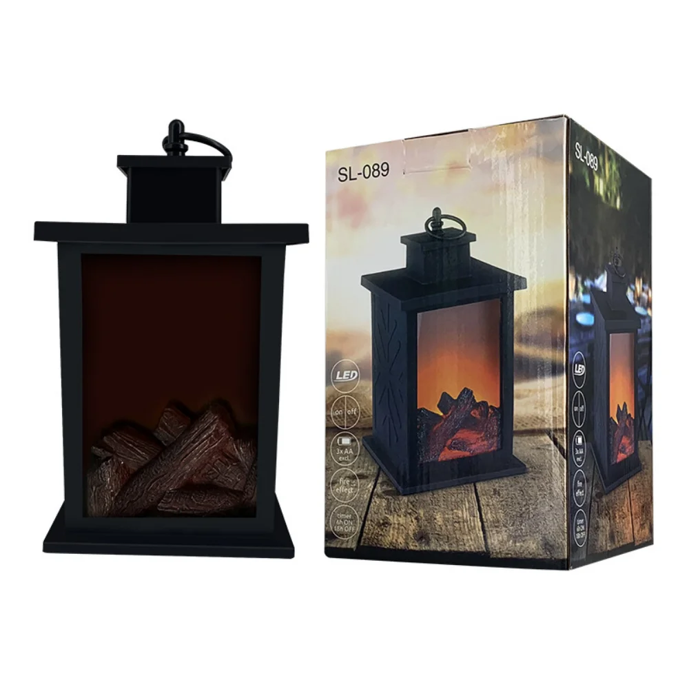 3D Artificial Fake Fire Flames -LED Effect Light Electric Fake Campfire Lamp, Realistic Simulated Prop Flame Lamp for Christmas