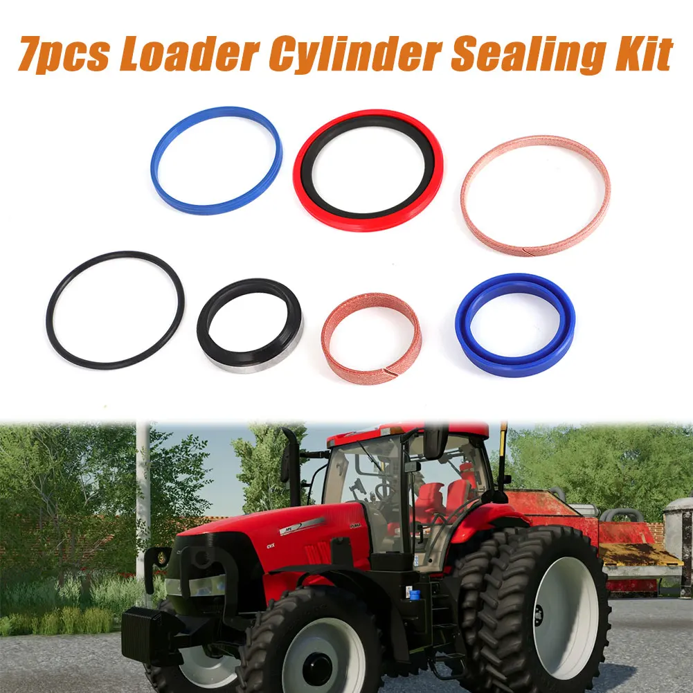 7pcs Loader Cylinder Sealing Kit For New Holland Case IH Replace 48172135 Quicke LDR5033704