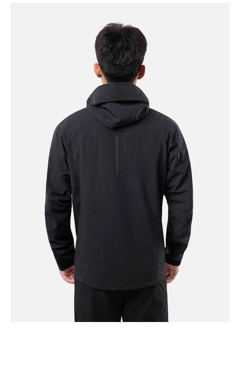 AONIJIE FM5207 Men Windproof Jacket Autumn and Winter Windproof Warm Outdoor Water-repellent Hiking Top Hooded Running Jacket