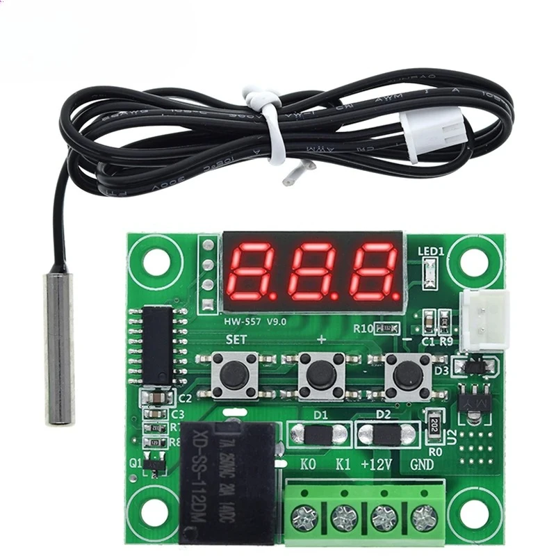W1209 Blue/Red Light DC 12V Heat Cool Temp Thermostat Temperature Control Switch Temperature Controller Thermometer Thermo