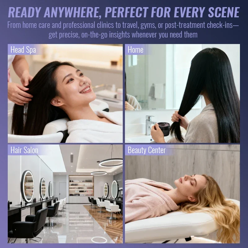 New Professional Wireless HD Intelligent Scalp/Skin/Dermal Detector Hair Follicle Testing Analysis Magnifier UV Skin Analyzer