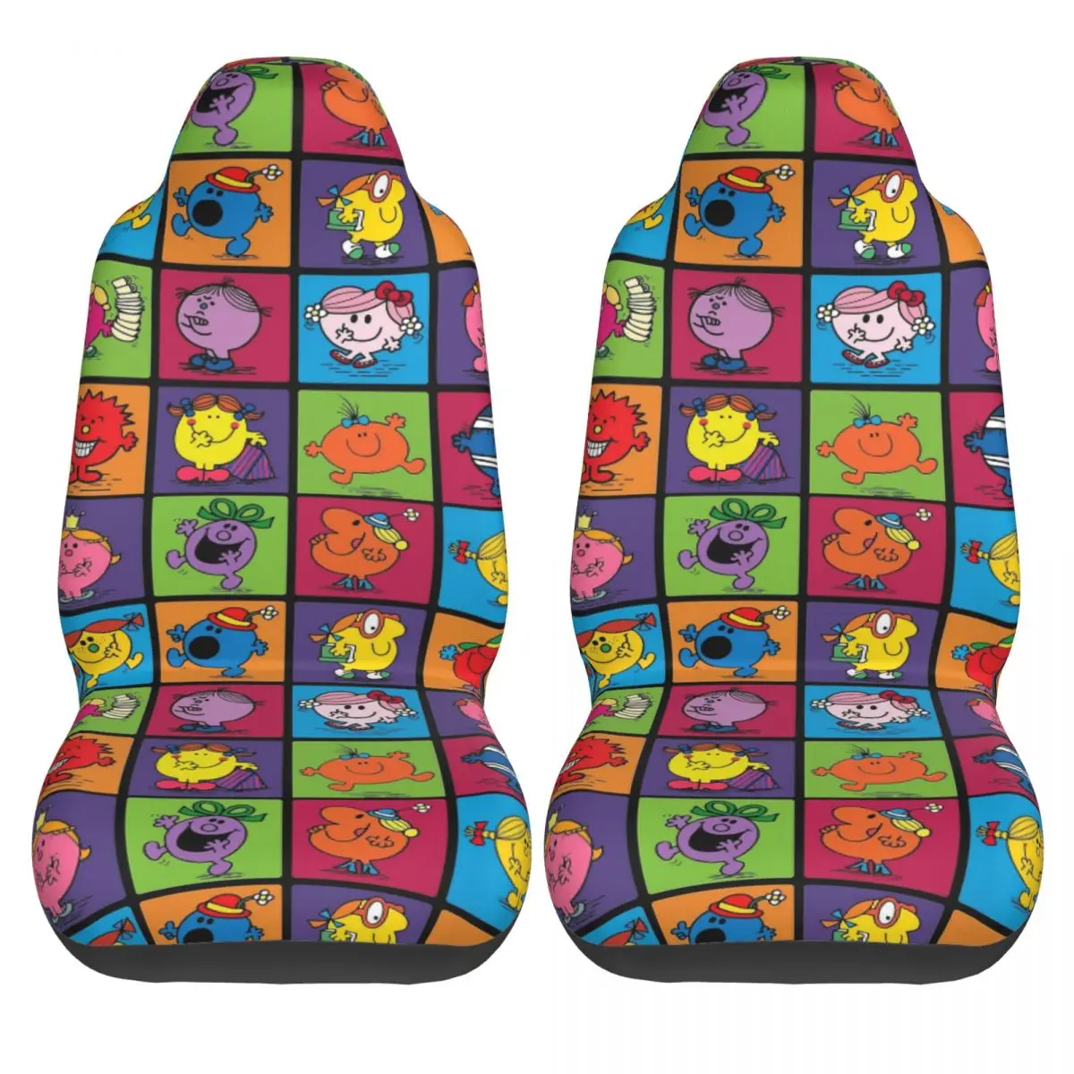 Little Miss Character Squares Universal Car Seat Cover Four Seasons For SUV Car Seat Mat Polyester Fishing