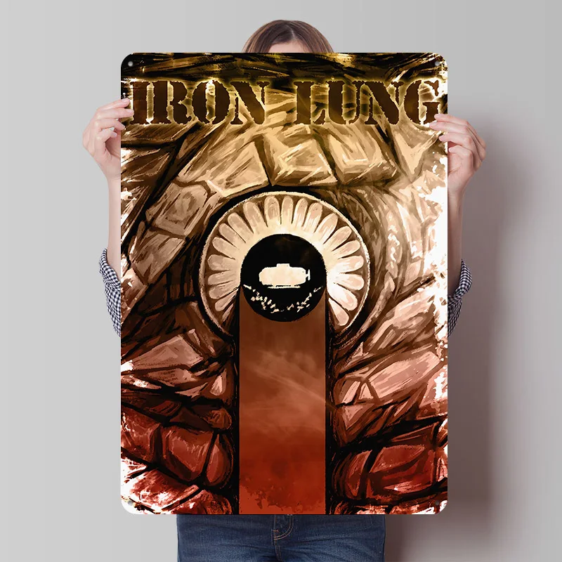 Iron Lung Game Art Metallposter, individuelle Wandkunst, Retro-Vintage-Blechschilder für Männerhöhle, Gaming-Raum-Dekoration, gemütliches Haus, Zuhause