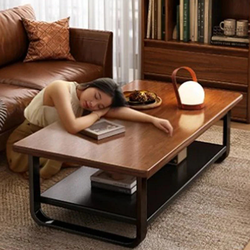 Rectangle Luxury Metal Coffee Tables Modern Simple Minimalist Square Coffee Tables Wooden Large Kaffee Tische Unique Furniture