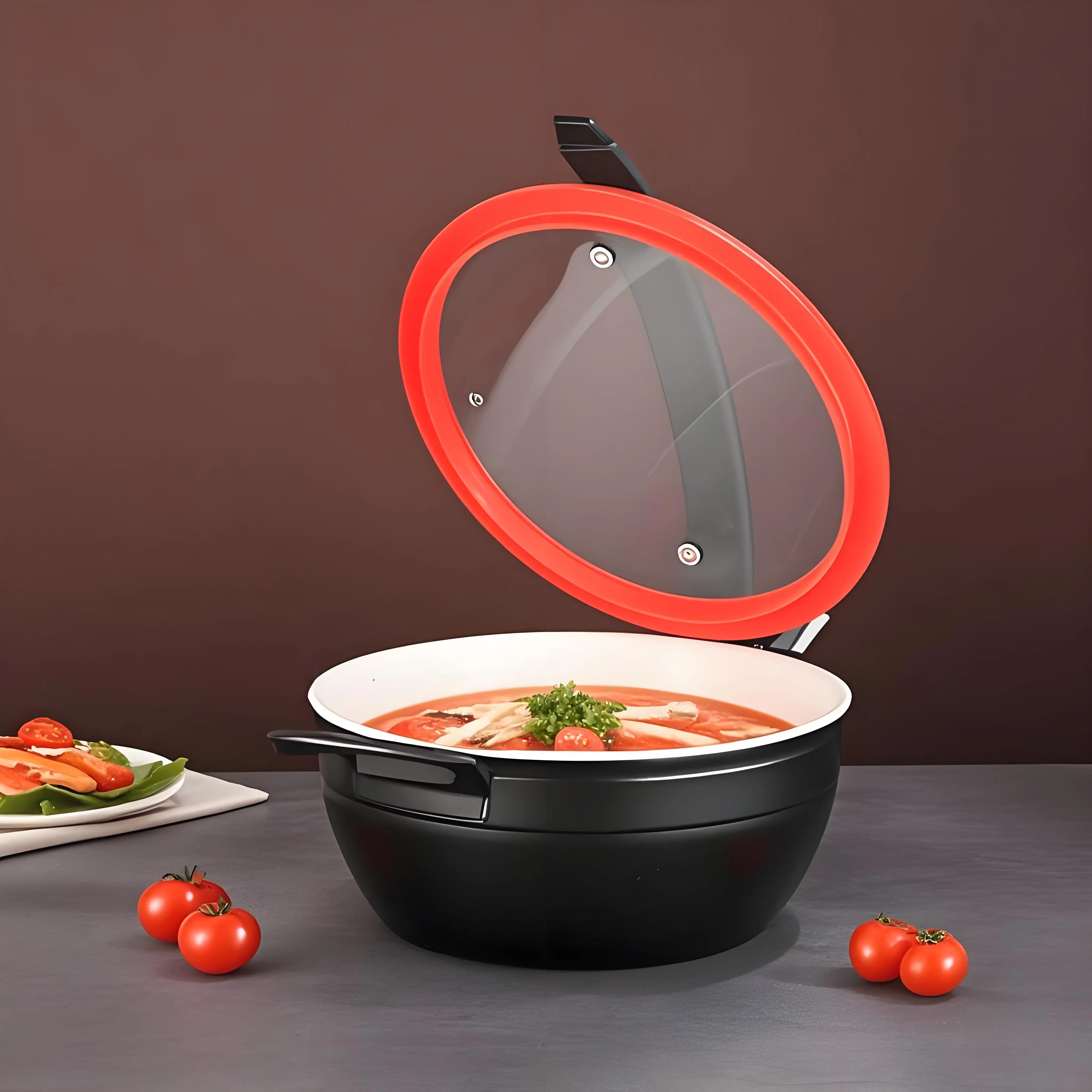 Commercial non-electric food heater - steam heating/induction with stainless steel/ceramic insert for buffet and catering
