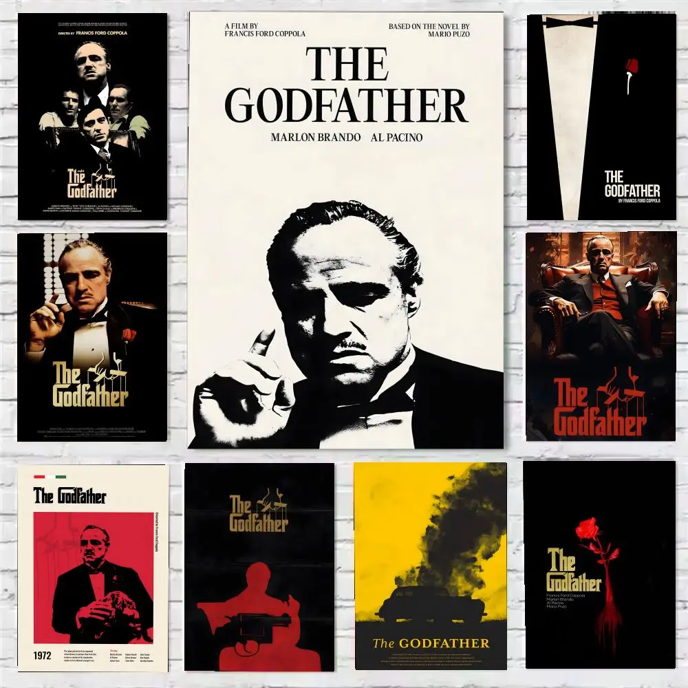 Poster Sticky HD Quality Wall Art Retro  For Home Room Wall Decor T-The GodfatherS