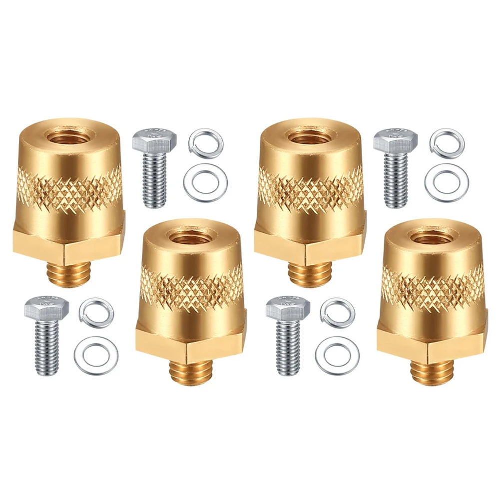 2x M8 النحاس محولات طرفية البطارية مجموعة مع مسامير وغسالات لسيارة دراجة نارية شاحنة قارب RV اكسسوارات إلكترونيات السيارات #3