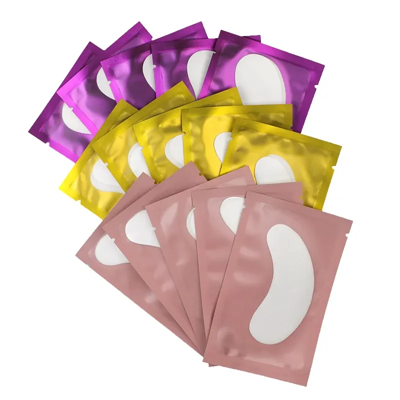50 paar hydraterende gel-ooglapjes, wimperverlenging onder de ogenstickers voor wimperverzorging en make-uptools