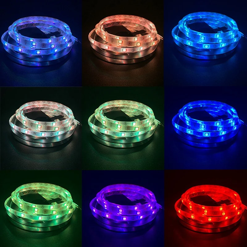 Tira de luces Led impermeable 5050Rgb Bluetooth App 5V, tira de luces Flexible para decoración del hogar, tira de luces Rgb