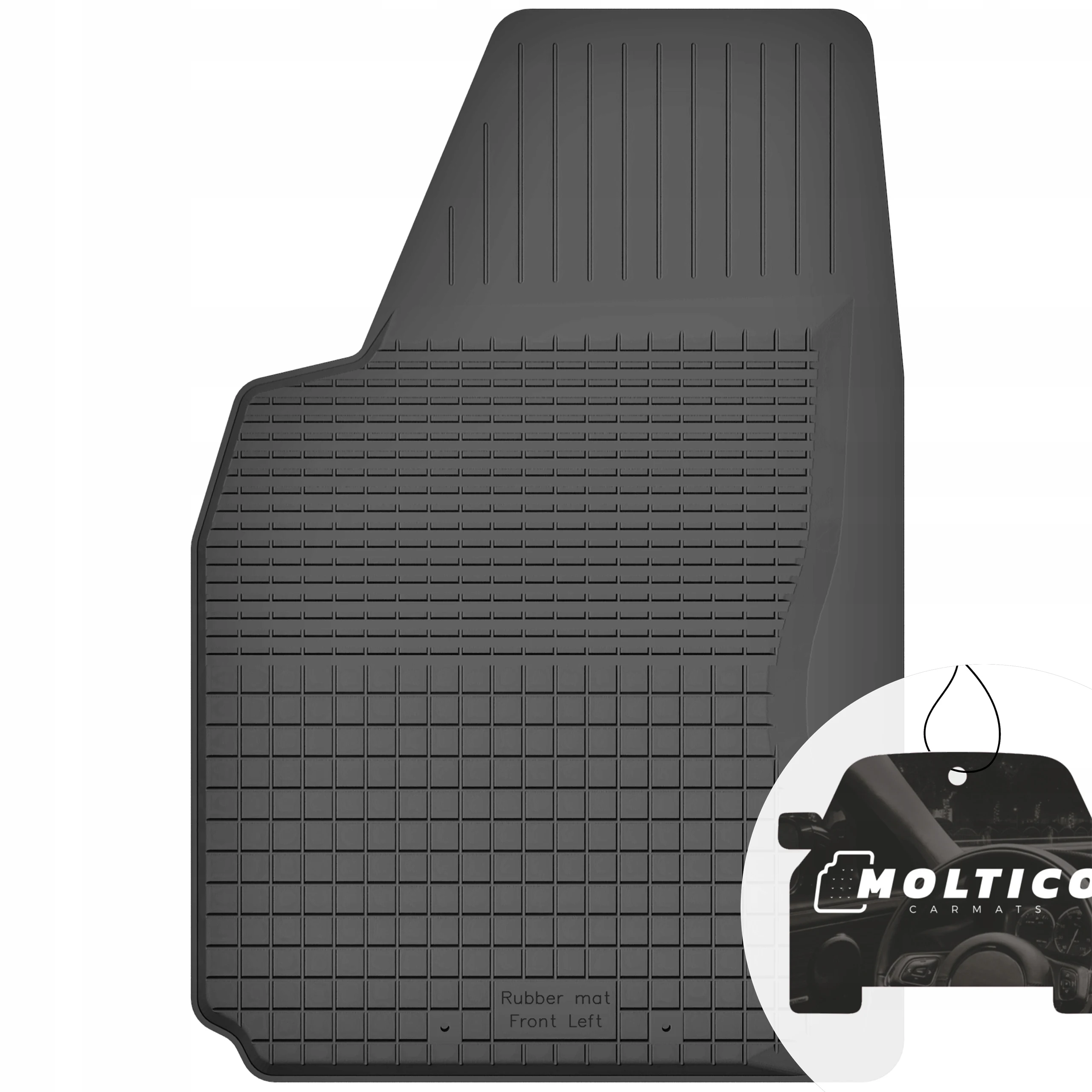 Rubberen vloermat voor de Toyota Corolla Ix E12 / E13, modeljaar 2002-2007, inclusief rand.