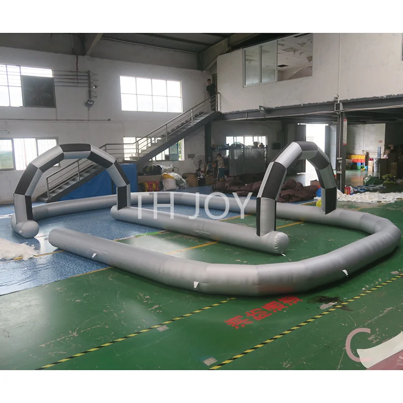 fast air ship to door, outdoor inflatable go kart air track, customized oxford cheap inflatable race track for sale