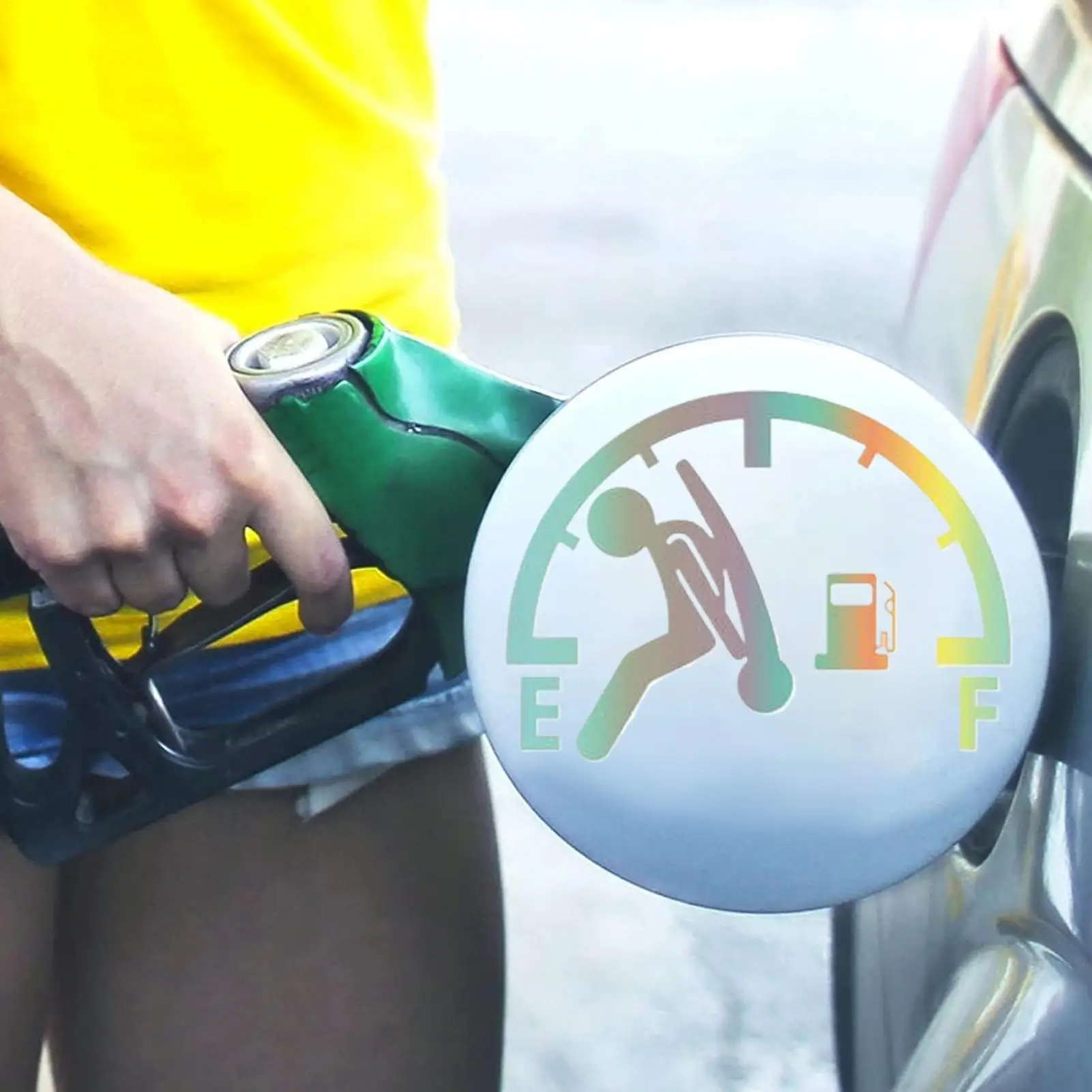 

Car Stickers Reflective Funny Signs Decal Waterproof High Gas Consumption Sign For Exterior Tank Cap Laptop Wall Automotive Rv