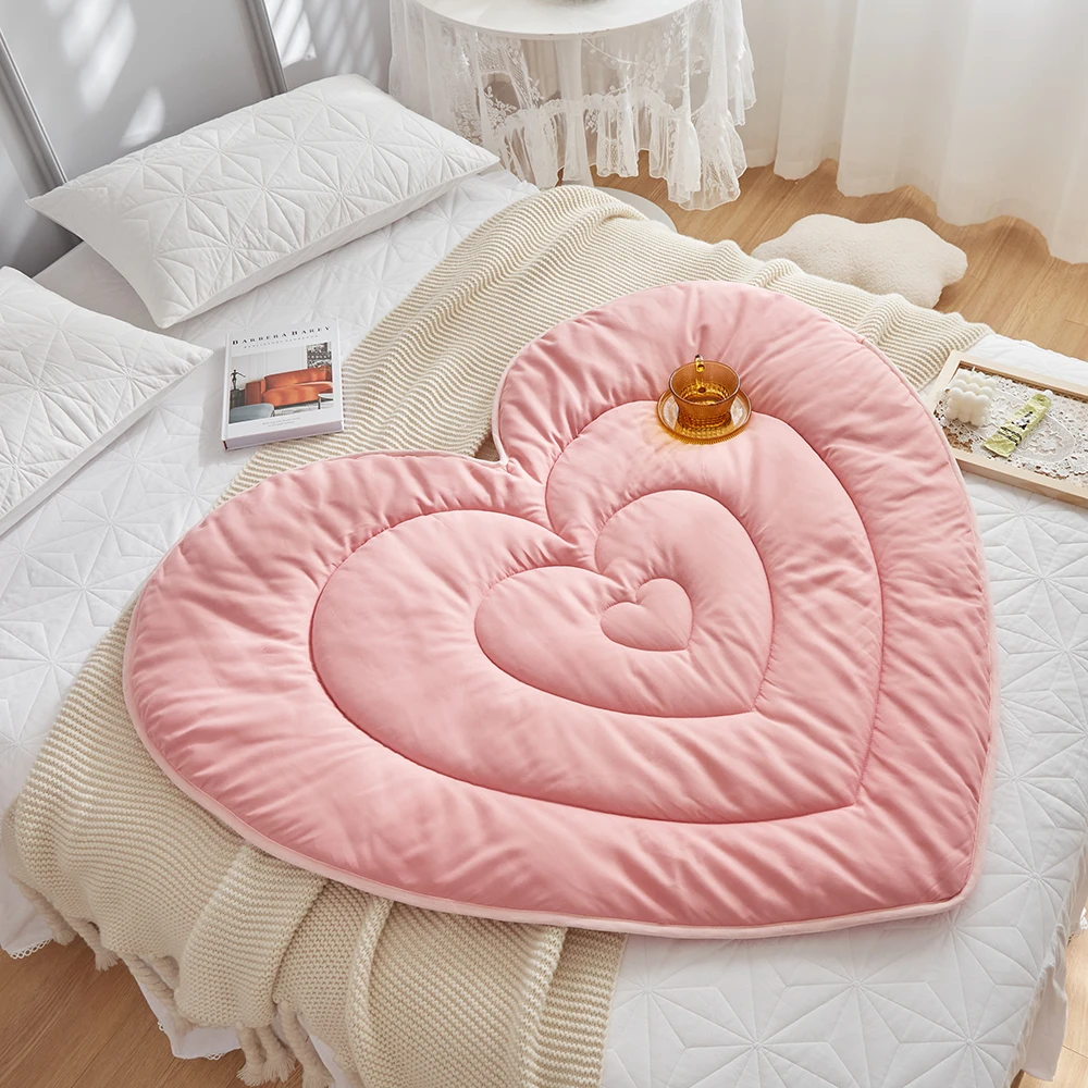 Heart Shaped Leaves Blanket Kid Bed Room Decor Throw Soft Microfiber Thick Throw Blanket Kawaii Birthday Gift Blankets Bedspread