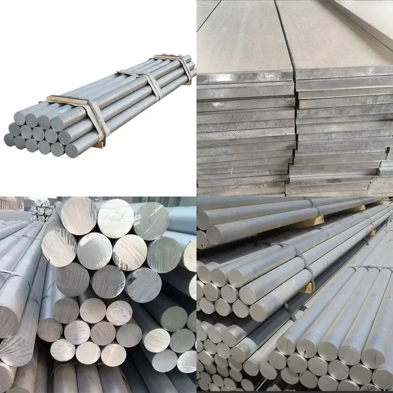 for 6060 6061 6063 7075 Aluminum Alloy  Rod Bar Round Square Rectangular Solid Stock 6-20mm for  Machining Industrial