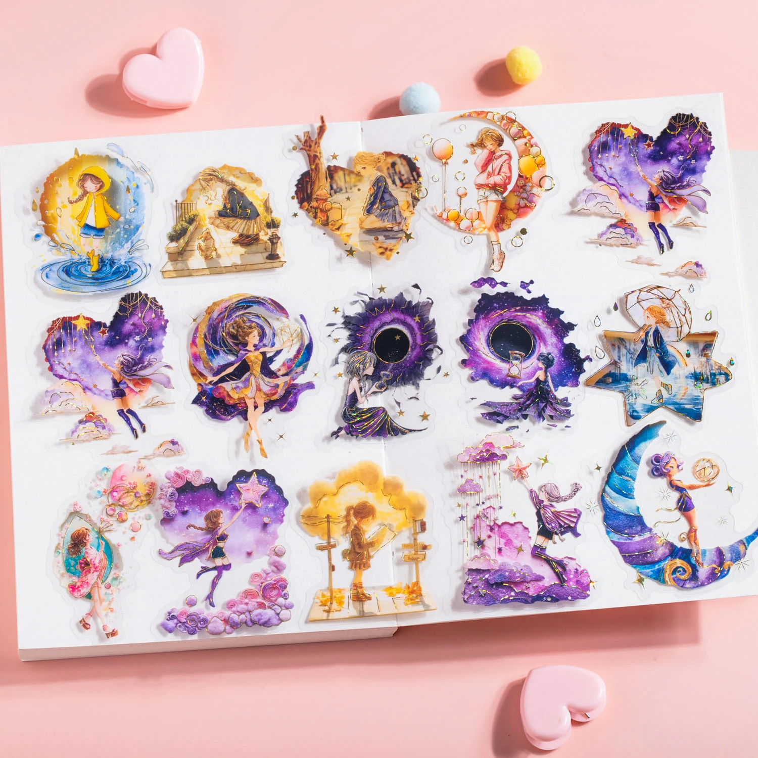 10pcs Star Island Roaming Record Series Kawaii Dreamy Healing Style PET Sticker DIY Diary Scrapbook Aesthetic Stationery Sticker