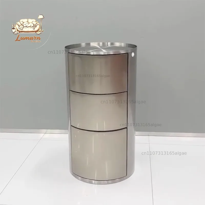 Simple Style Salon Furniture Stainless Steel Trolley Customized Barber Shop Scissors Hair Dryer Multi-Layer Tool Storage Cabinet