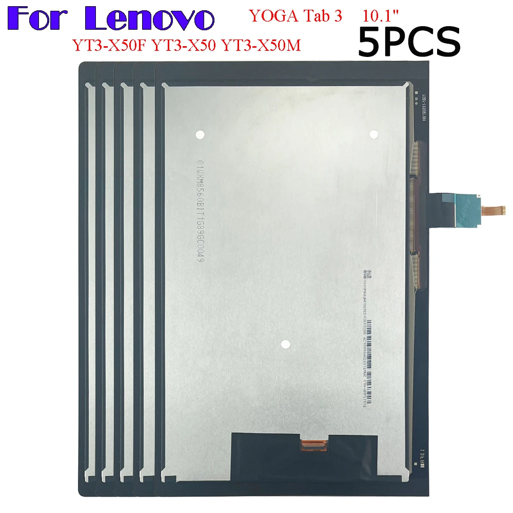 

5PCS 10.1" For Lenovo YOGA Tab 3 YT3-X50F YT3-X50 YT3-X50M Touch Screen Digitizer Sensor Glass LCD Display Monitor Assembly