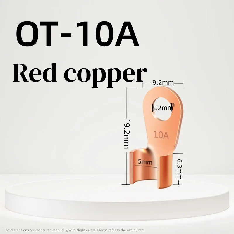 10/50 قطعة النحاس OT 3A-150A محطة غير معزول سلك موصل العارية كابلات كهربائية محطات العروة البطارية حلقة تجعيد محطة #6
