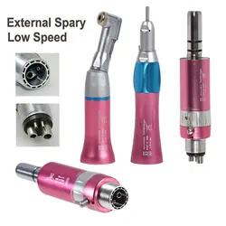 NSK Style Dental Slow Low Speed Contra Angle/Straight/Air Motor 2/4 holes Handpiece Pink Color