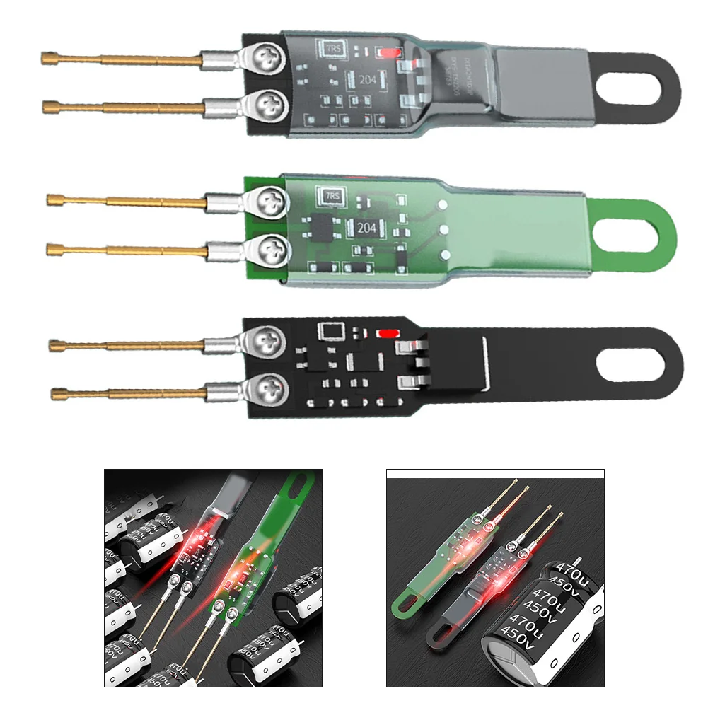 Capacitor Discharge Pen High Voltage Fast Discharge Switching Power Supply 1000UF/5000UF Discharge Protection LED Indicator Tool