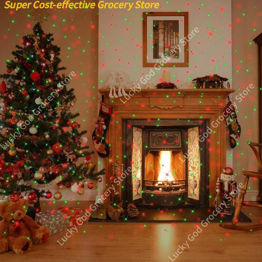 عيد الميلاد في الهواء الطلق حديقة LED ضوء المرحلة التحكم عن بعد المشهد مصباح حديقة الأحمر والأخضر كشاف ضوء للديكور ساحة الطرف #5