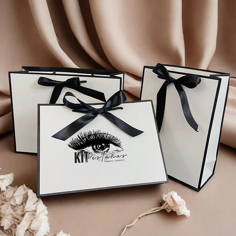 CYDZBYOL 10 Pcs Custom Logo Packaging For Small Businesses Valentines Day Gift Luxury Bag Wedding Birthday Packge Bag Custom