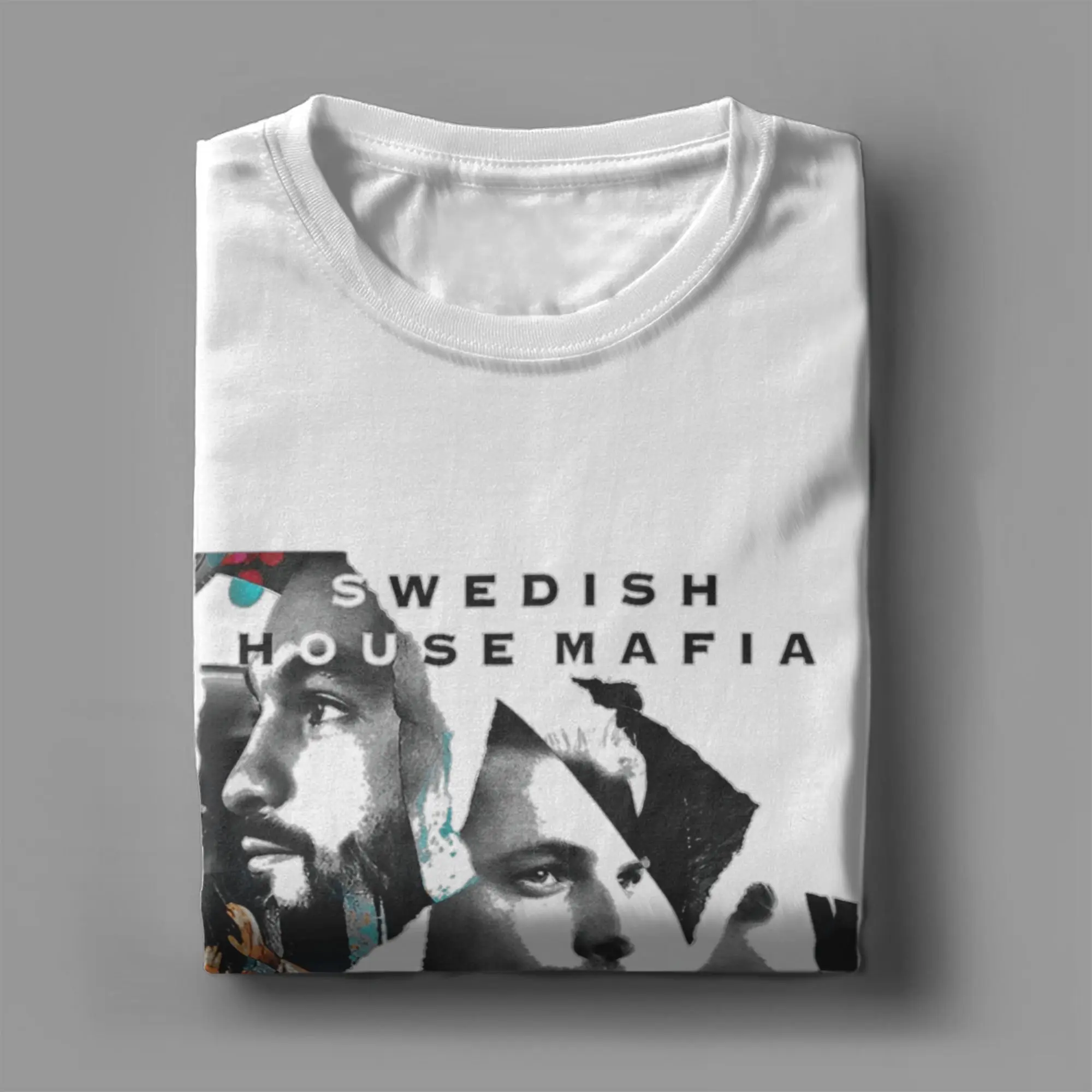 DJ السويدية البيت المافيا تي شيرت الرجال الجدة القطن تيز Crewneck قصيرة الأكمام تي شيرت بلوزات حجم كبير