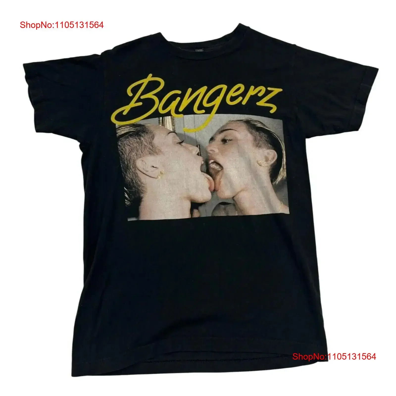 

Майли Сайрус Bangerz Tour 2024, черная хлопковая футболка всех размеров S 5XL HC104, винтажная стираная удобная дизайнерская одежда, мягкая