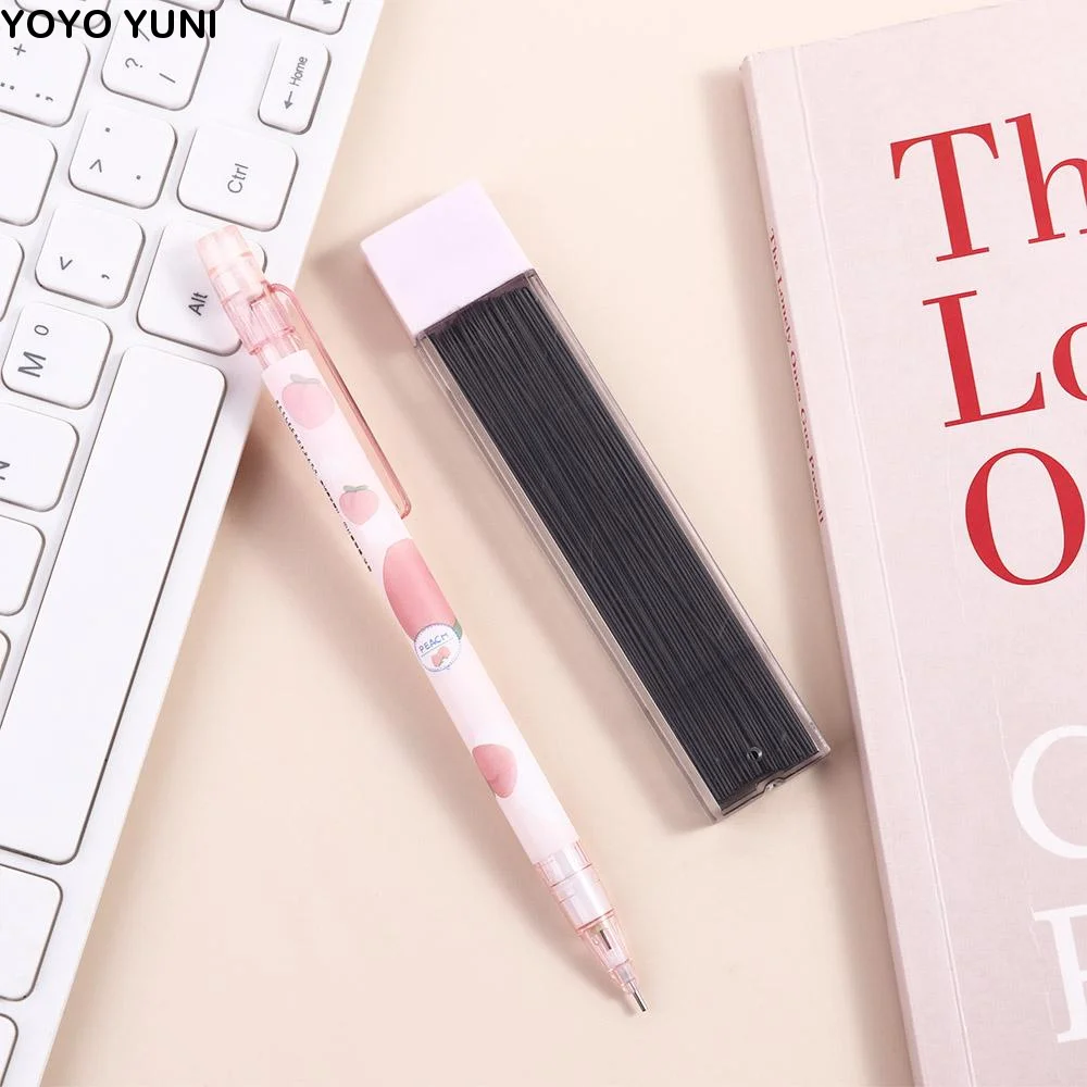 Student Stationery Peach 0.5mm Writing Tool Pencil Refill Movable Pencil Mechanical Pencil Press Pen Automatic Pencils