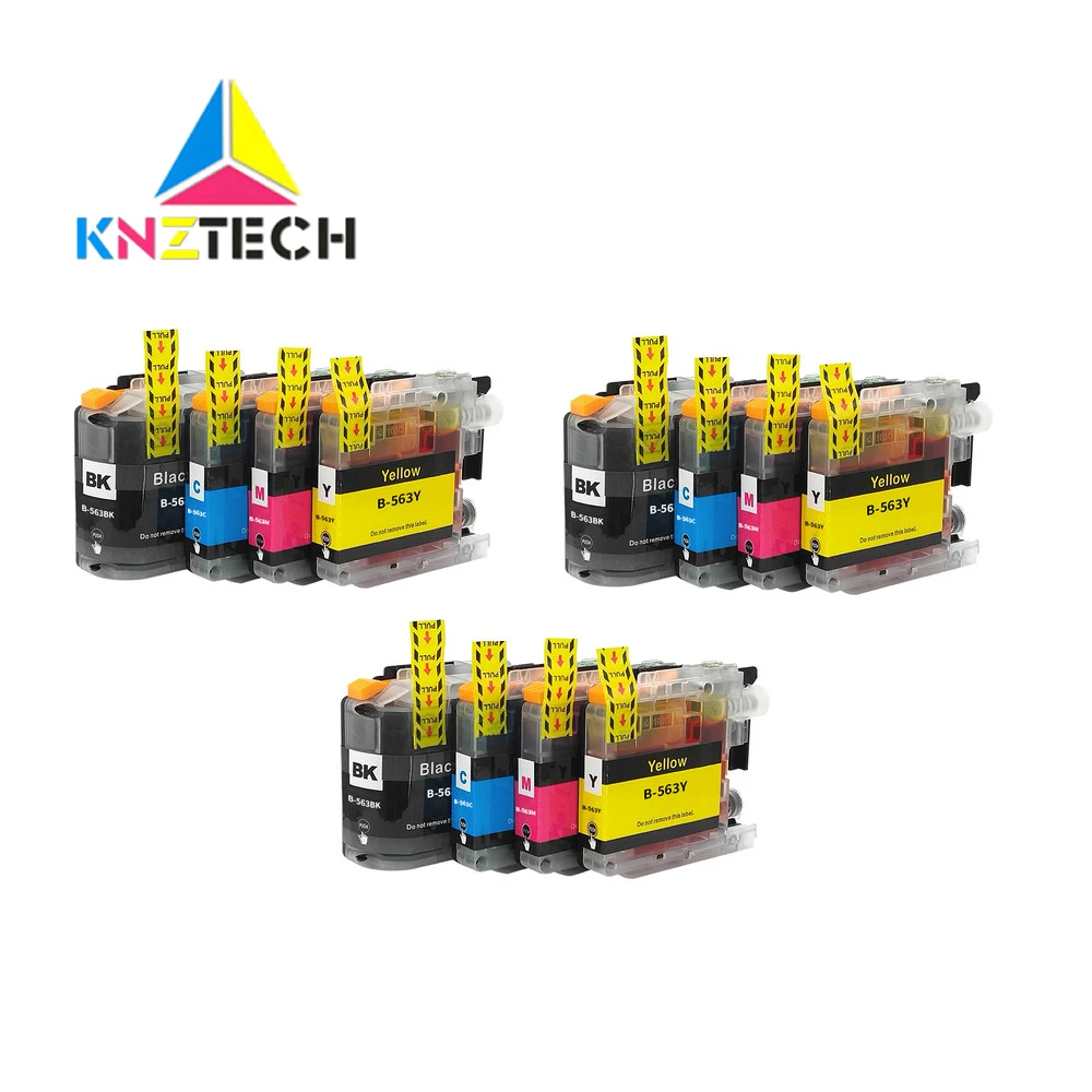 KNZTECH LC563 LC565 LC567 LC569 ink Cartridge replacment for brother MFC-J2310 J2510 J3520 J3720 J6520DW J6720DW J6920DW printer