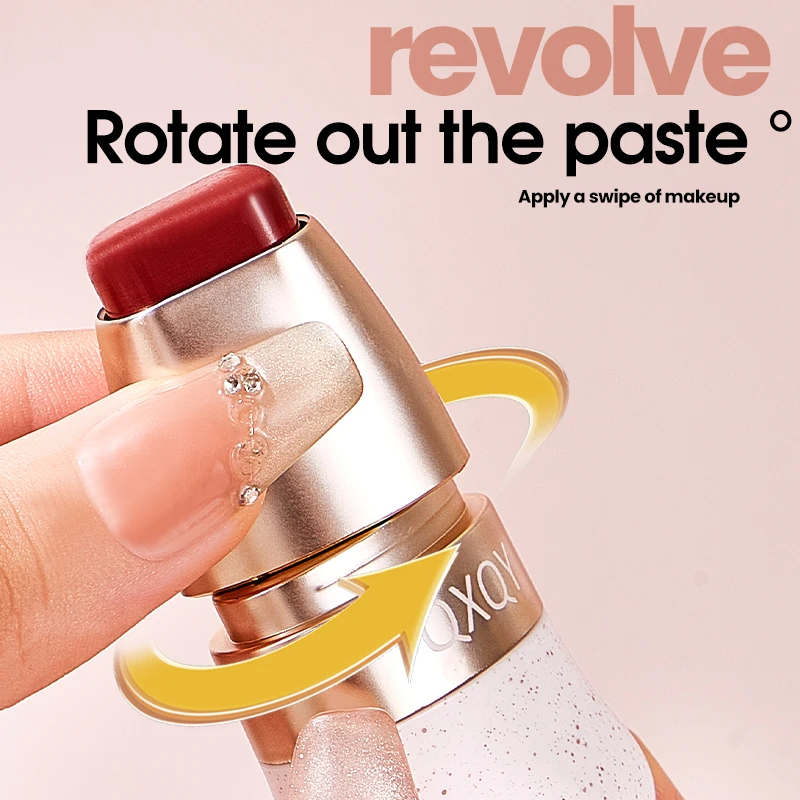 Stick per labbra e guance multiuso setoso - Fard in crema a lunga durata e balsamo per labbra per un trucco senza sforzo - Fard rosa energico per il viso