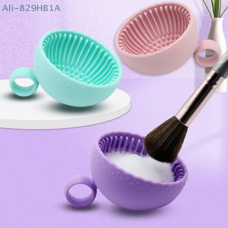 Silikon Make-up Pinsel Reiniger Puder quaste Reinigungs schüssel Lidschatten Pinsel waschen saubere Matte Beauty Tools weiche Silikon Scrub ber Box