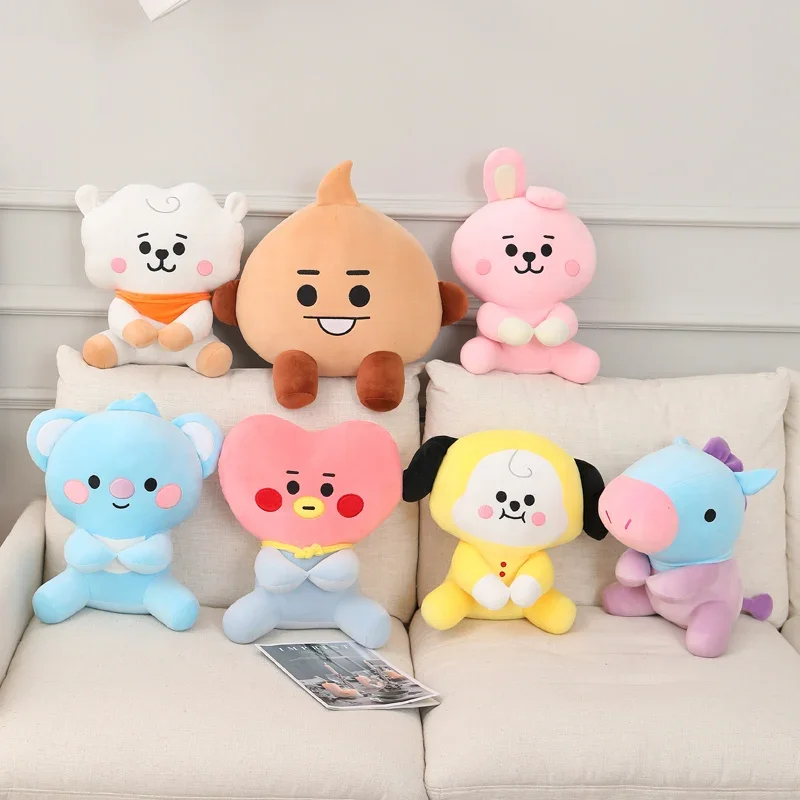 Anime Peripheral Plush Toys Kpop Cartoon Animals Soft Stuffed Dolls Dog Rabbit Koala Sheep Kawaii Room Decor Kid Gift