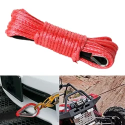 6mm/4.8mm 10000 LBS Synthetic Winch Rope Line Recovery Cable 4WD ATV UTV with Sheath Truck Boat Winch Towing Rope 4 Colors
