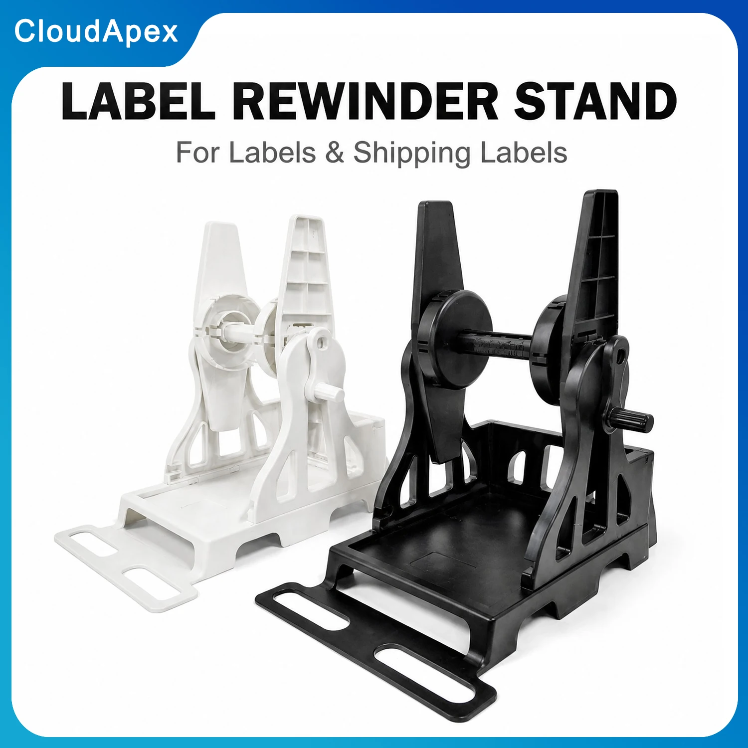 External Label Holder  Manual Rewinder Stand for Roll & Fan-Fold Labels Max 200mm 135mm Width Desktop Thermal Printer Shipping