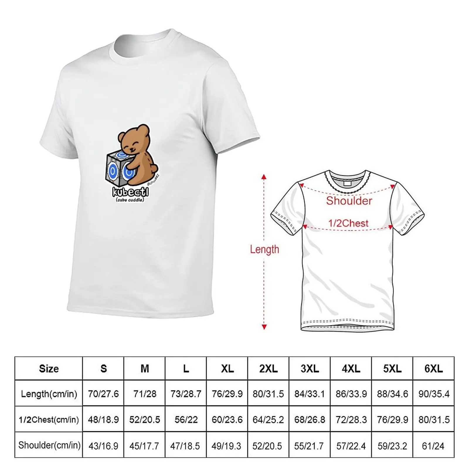 kubectl (cube cuddle) T-Shirt cute clothes quick drying mens white t shirts