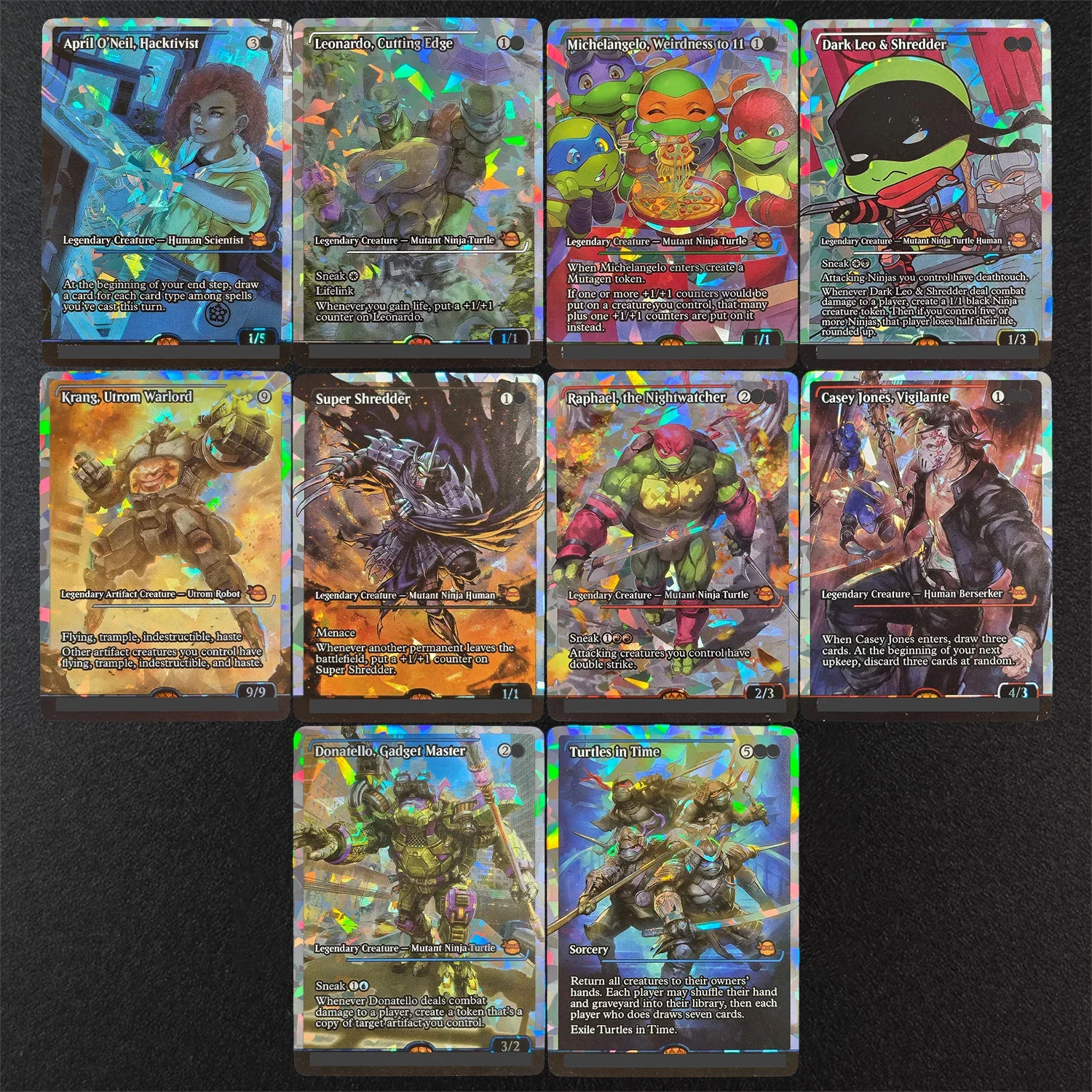 

TMT TMC TCG Proxy Magical Card English Super Shredder Heroes in a Half Shell Leonardo, the Balance Donatello, Mutant Mechanic