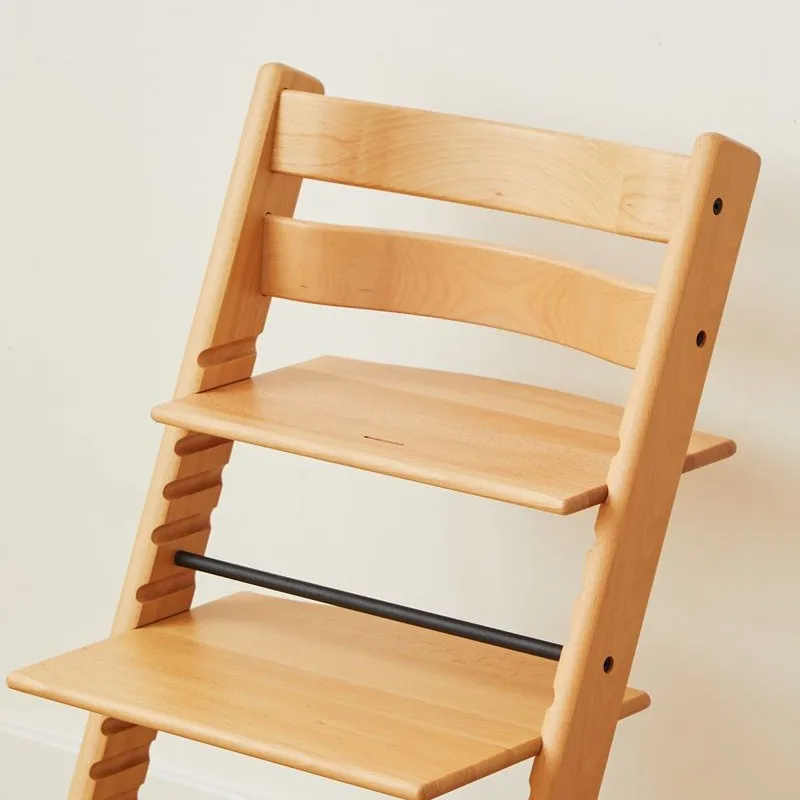 

Beech Growth Chair Baby Dining Solid Wood Infant and Toddler Dining Table Children's Learning Sitting Chair