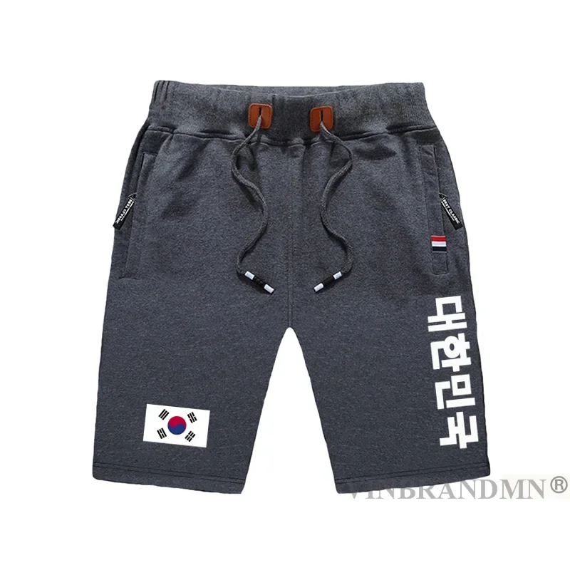 Republic of Korea South mens shorts beach new men's board shorts flag workout zipper pocket sweat bodybuilding 2021 Korean 2021