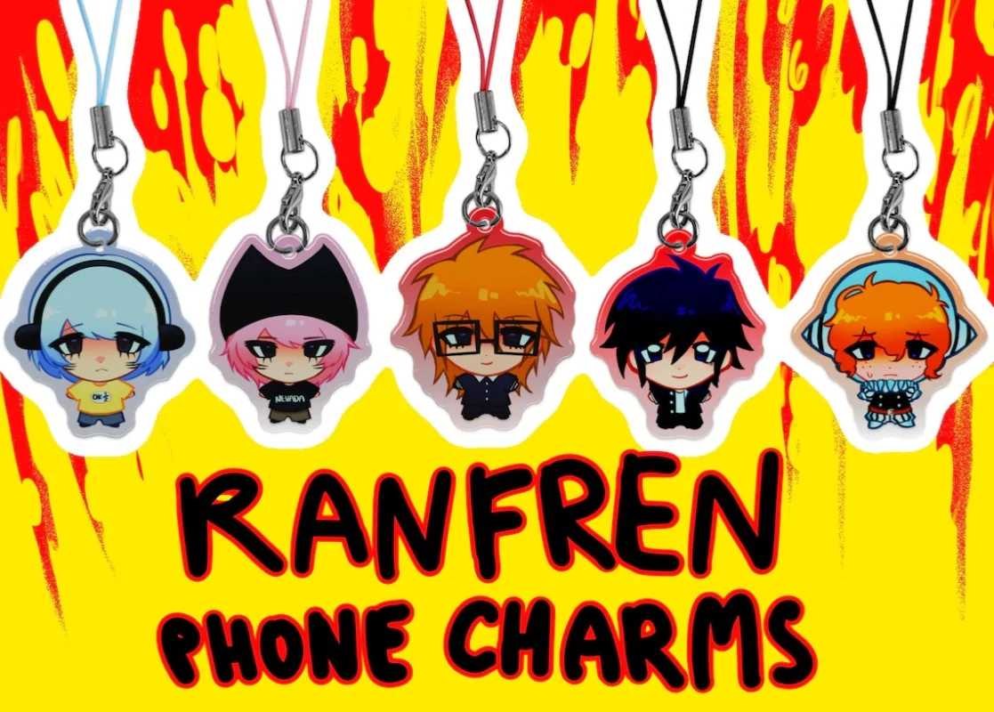 Ranfren Acrylic  Phone Charm, Pink Kawaii Cell Phone Strap Pendant, Cute Anime Mobile Lanyard Gift for Girls Women