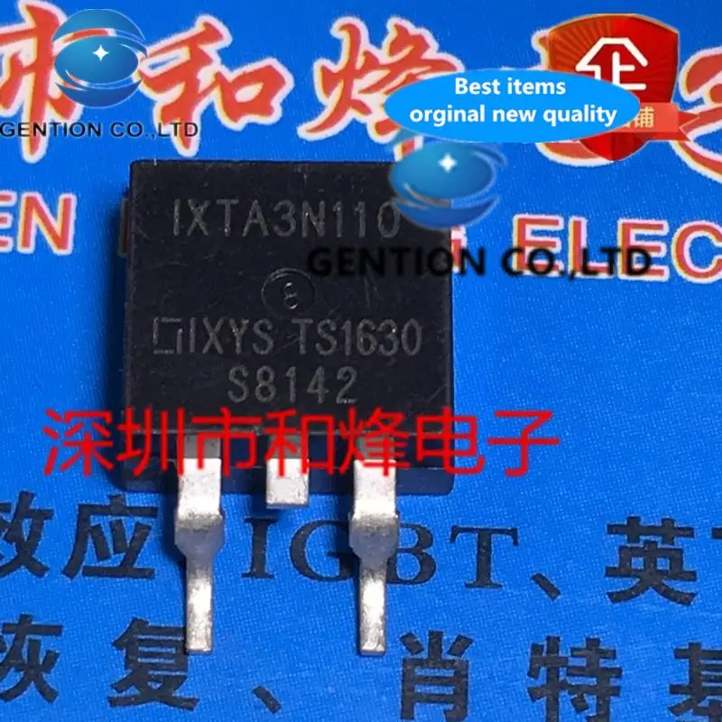 

10 шт. IXTA3N110 TO-263 1100 В 3 А в наличии 100% новые и оригинальные