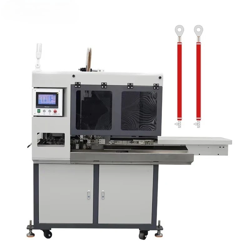 EW-8290 Fully Automatic 5-Wire Servo Motor Cutting/Stripping/Crimping/Tinning Machine for AWG30-AWG18 Wires 6000-8000