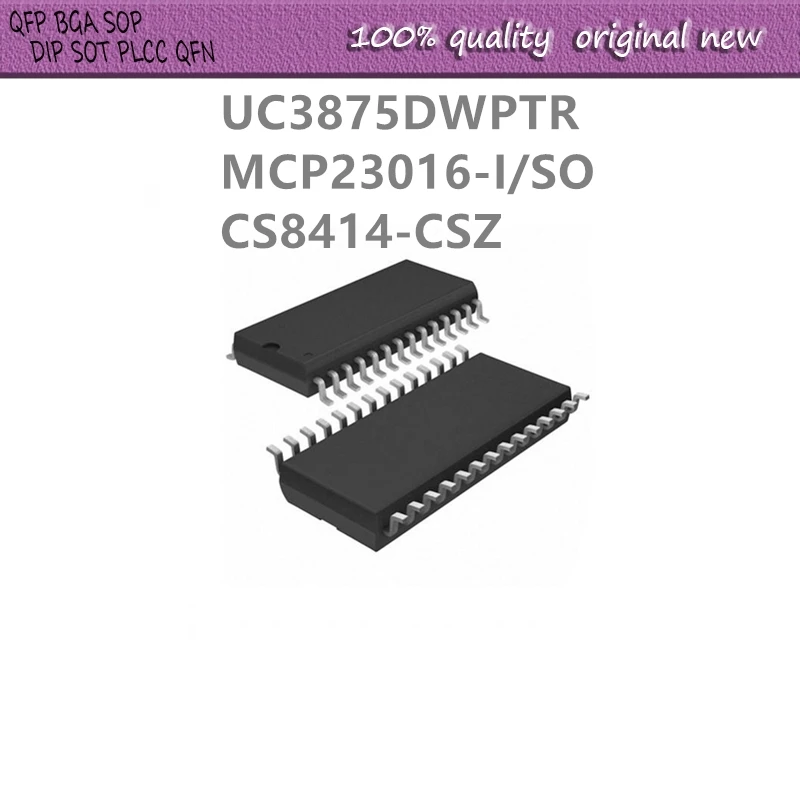 5Pcs/Lot UC3875DWP UC3875 UC3875DWPTR MCP23016 MCP23016-I/SO CS8414-CSZ CS8414-CS CS8414  SOP28