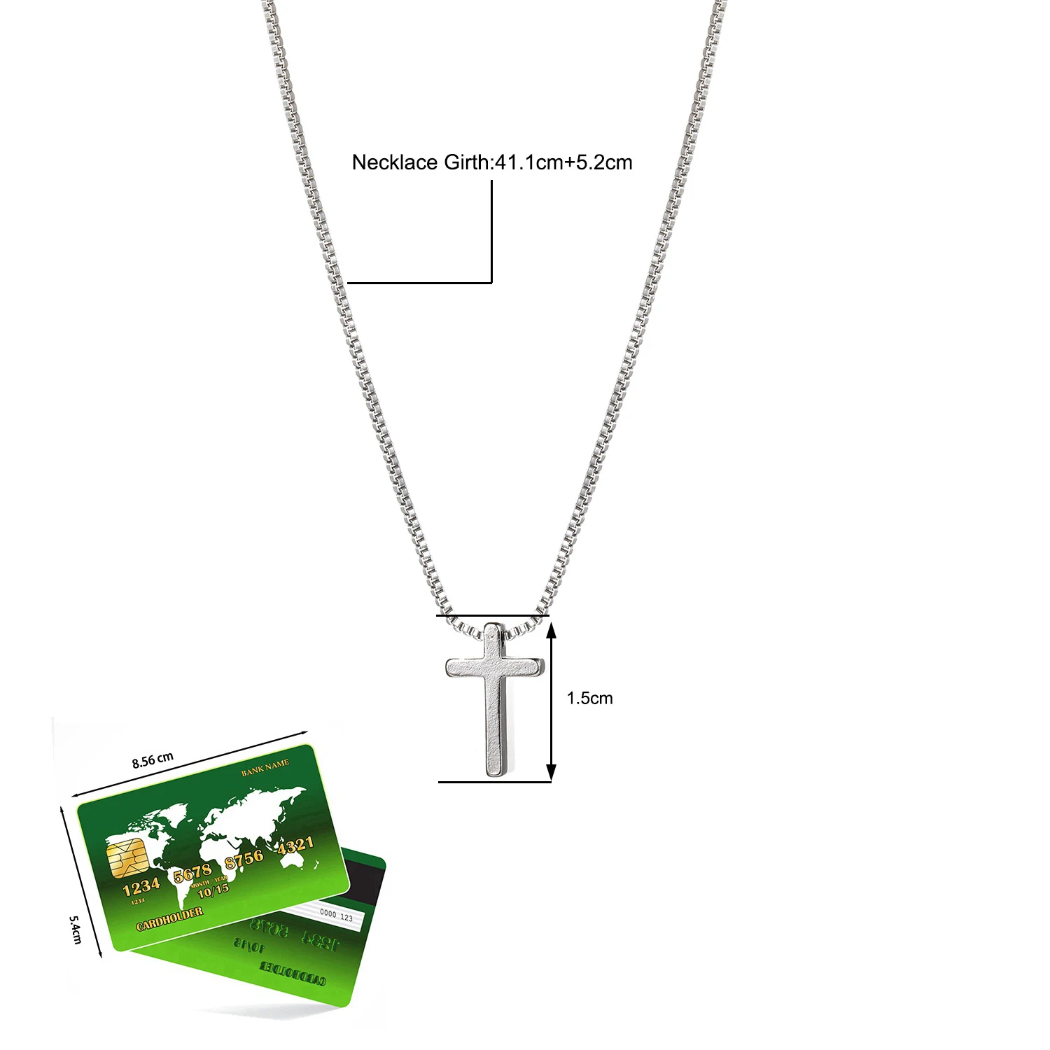 Simple Love Cross Pendant Choker Necklace Charm Stainless Steel Women's Neck Chain Crucifix Collar Necklaces Christian Jewelry