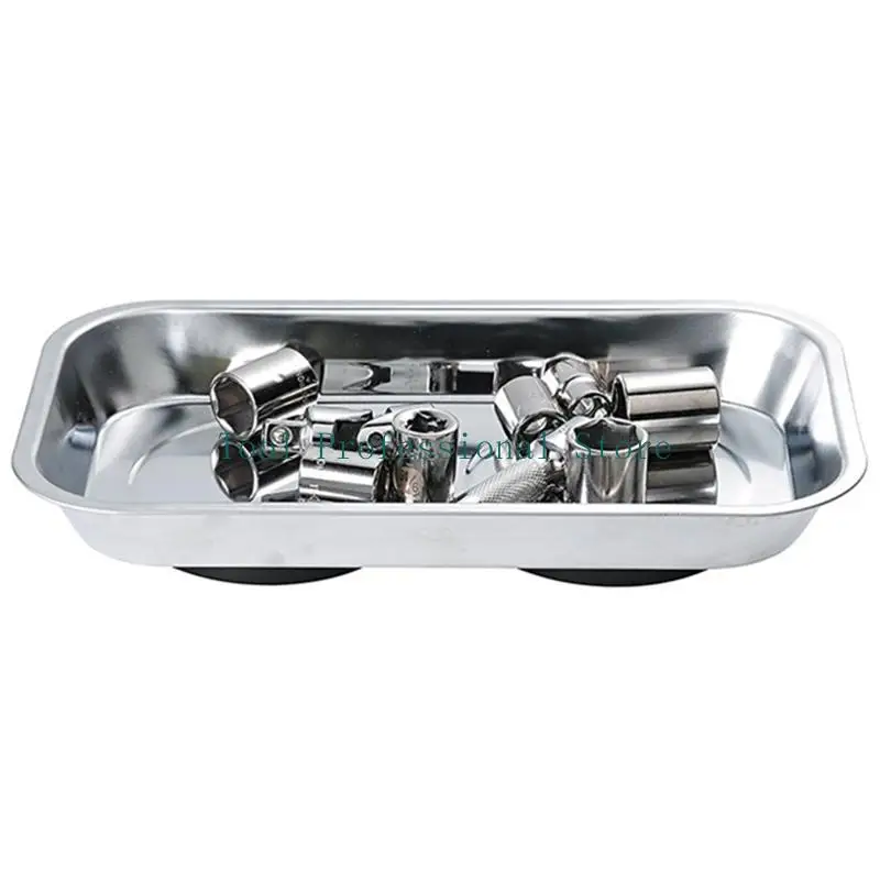 Supporto per vassoio rettangolare magnetico 57QF per garage, ufficio, uso domestico. Resistente all'usura