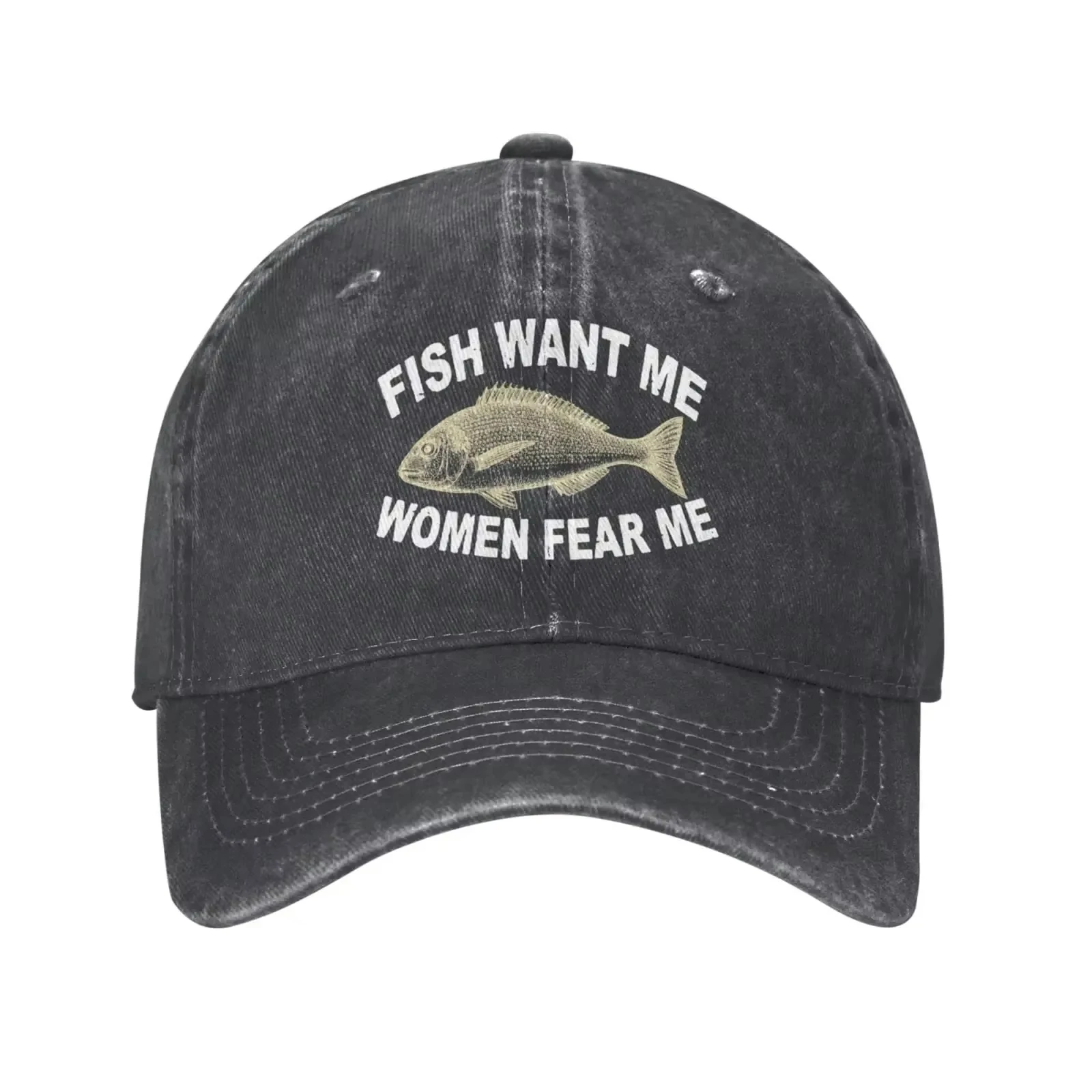 2026 New Hat Women Want Me Fishes Fear Me Hat for Women Baseball Cap Graphic Cap