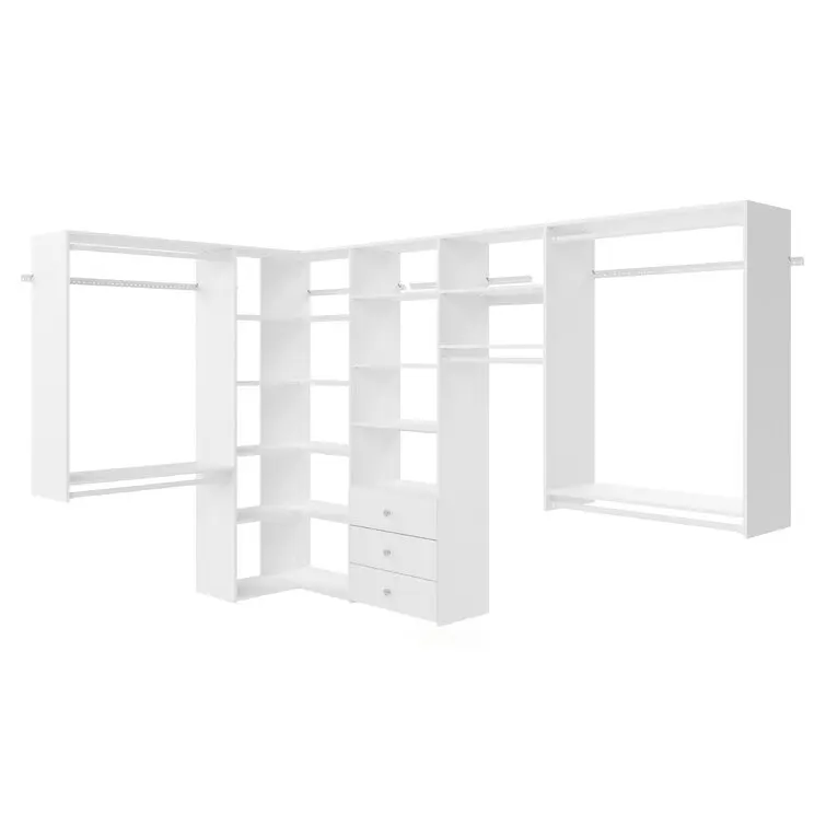 

forMinimalist Modern Design Wall Mounted Wooden Corner Closets Para Habitacion with Adjustable Shelves for Home